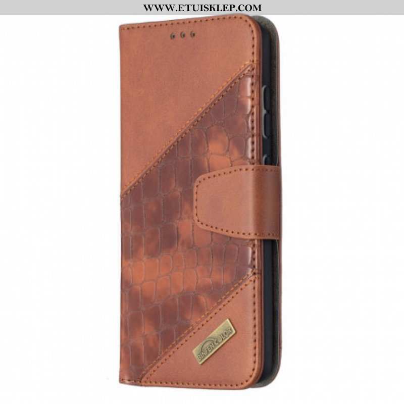 Etui Folio do Samsung Galaxy A52 4G / A52 5G / A52s 5G Klasyczny Efekt Skóry Krokodyla